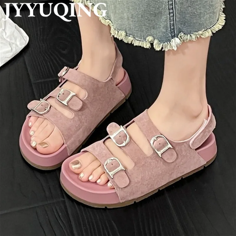 

Flats Women Platform Sandals Casual Summer Shoes Slingback 2025 New Trend Sport Beach Shoes Open Toe Comfort Sandalias Mujer