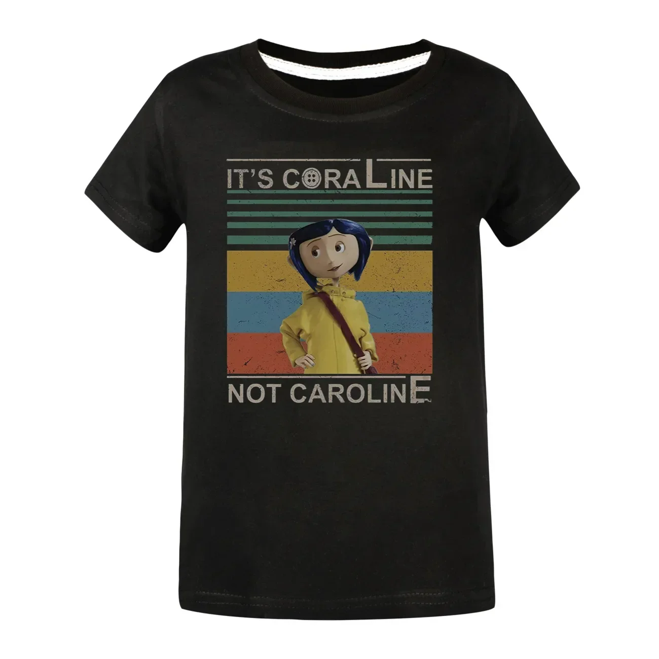 Summer Fashion Kids Clothes Coraline Boys Girls Short Sleeve T-Shirt Graphic Tee Baby Girls Tops Children Clothes 2-16Years