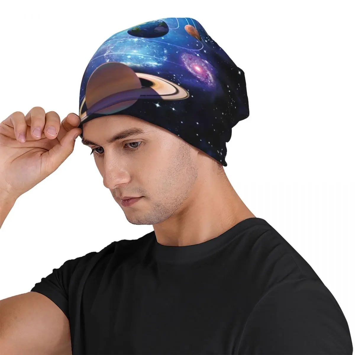 Solar System Space Planets Universe Unisex Adult Beanies Caps Knitting Bonnet Hat Warm Hip Hop Autumn Winter Skullies Hats