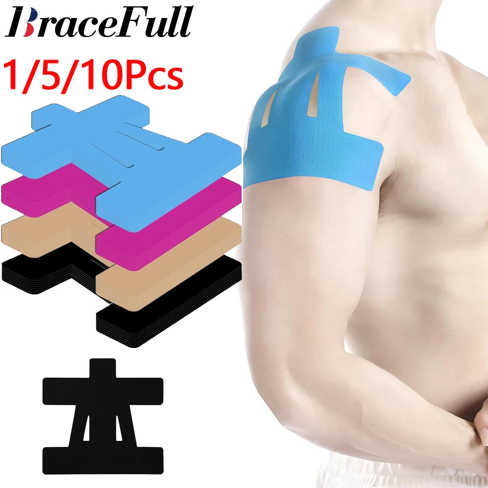 1/5/10PC Kinesiology Tape for Shoulder Precut,Shoulder Tape for Pain Relief,Enhance Elastic Sports Tape for Pain Support