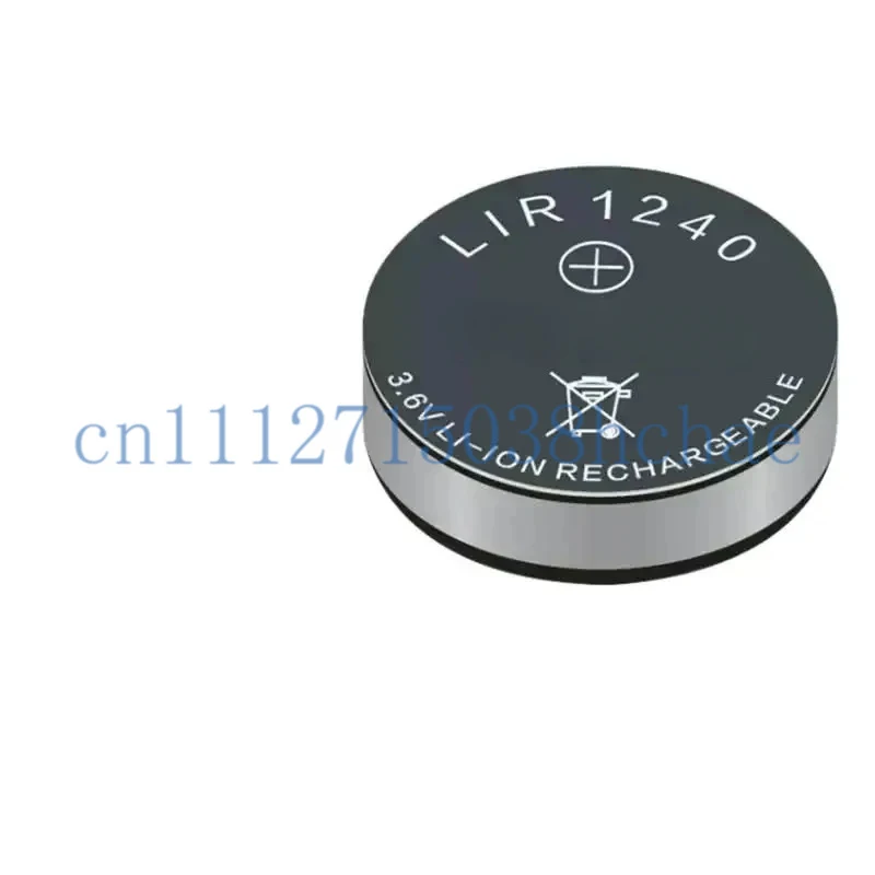 LIR1240 button lithium battery 55mAh 3.6V wireless microphone Bluetooth earphone hearing aid button battery