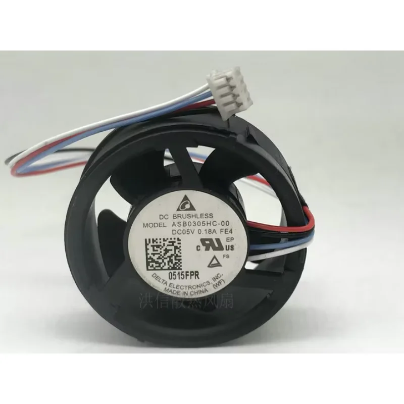 

Delta Electronics ASB0305HC-00 DC 5V 0.18A 30x30x10mm 4-Wire Server Cooling Fan