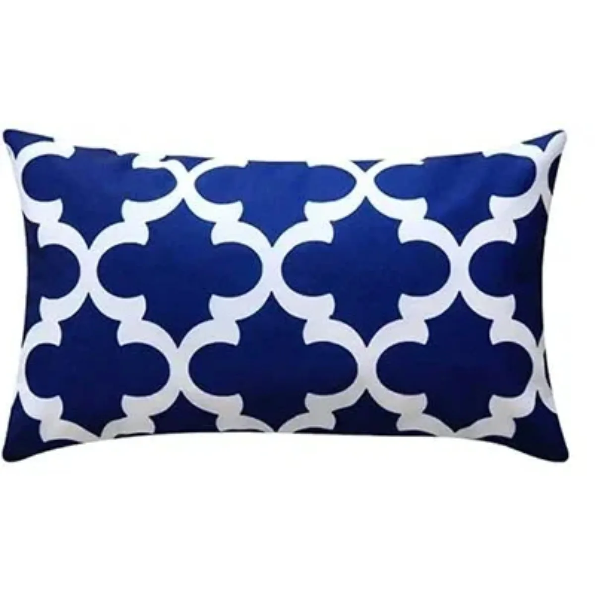 Navy Blue Embellishment Pillowcase Outdoor Home Sofa Bedroom Lumbar Pillowcase Cushion Cover