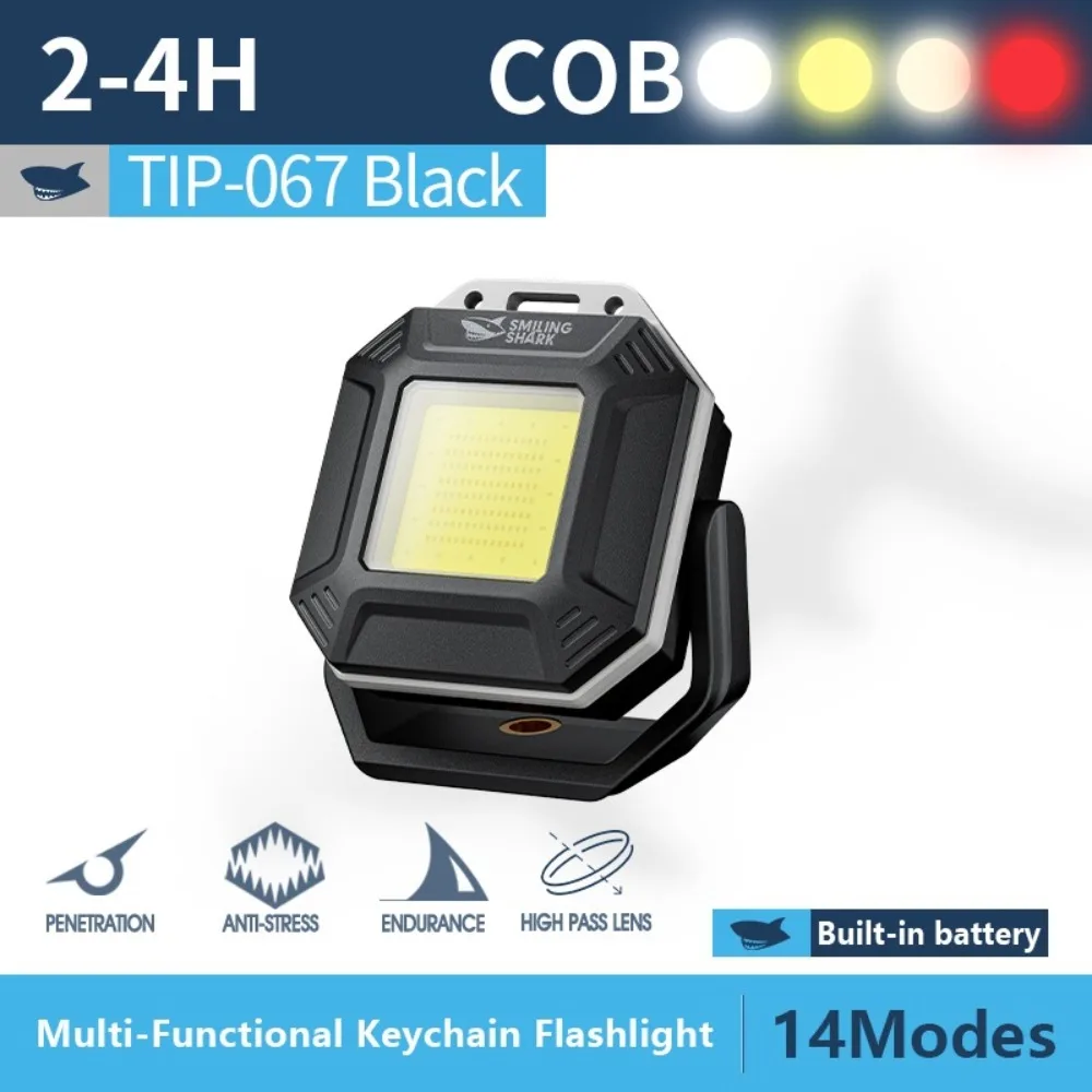 Magnetic Mini Work Light 3 in 1 Flashlight with COB Spot Flood Light 360 Rotatable  Mechanics Camping Repairs