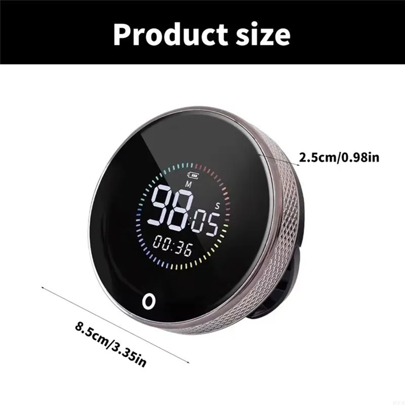 B03B-Color Screen Timer Magnetic LED Silent Rechargeable Multifunctional For Kitchen Beauty Exercise Time Reminder