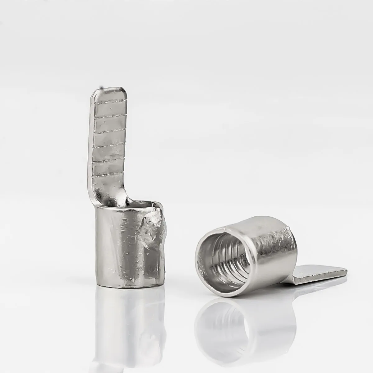 6 uds chapado en rodio C45-4 C45-6 C45-10 C45-16 inserto cuadrado DZ47 Pin abierto en forma de cobre junta de soldadura nariz extremo prensado en frío