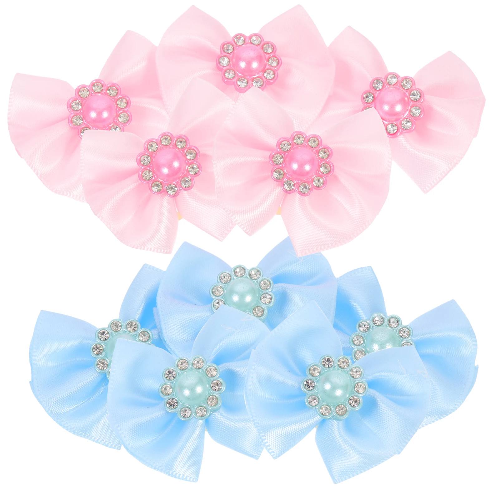 

20 Pcs Pet Hairb s Dog Hair Accessories Rhinestone Bowtie Decorative Bows Elastic Puppy Headdress Christmas Birthday Party