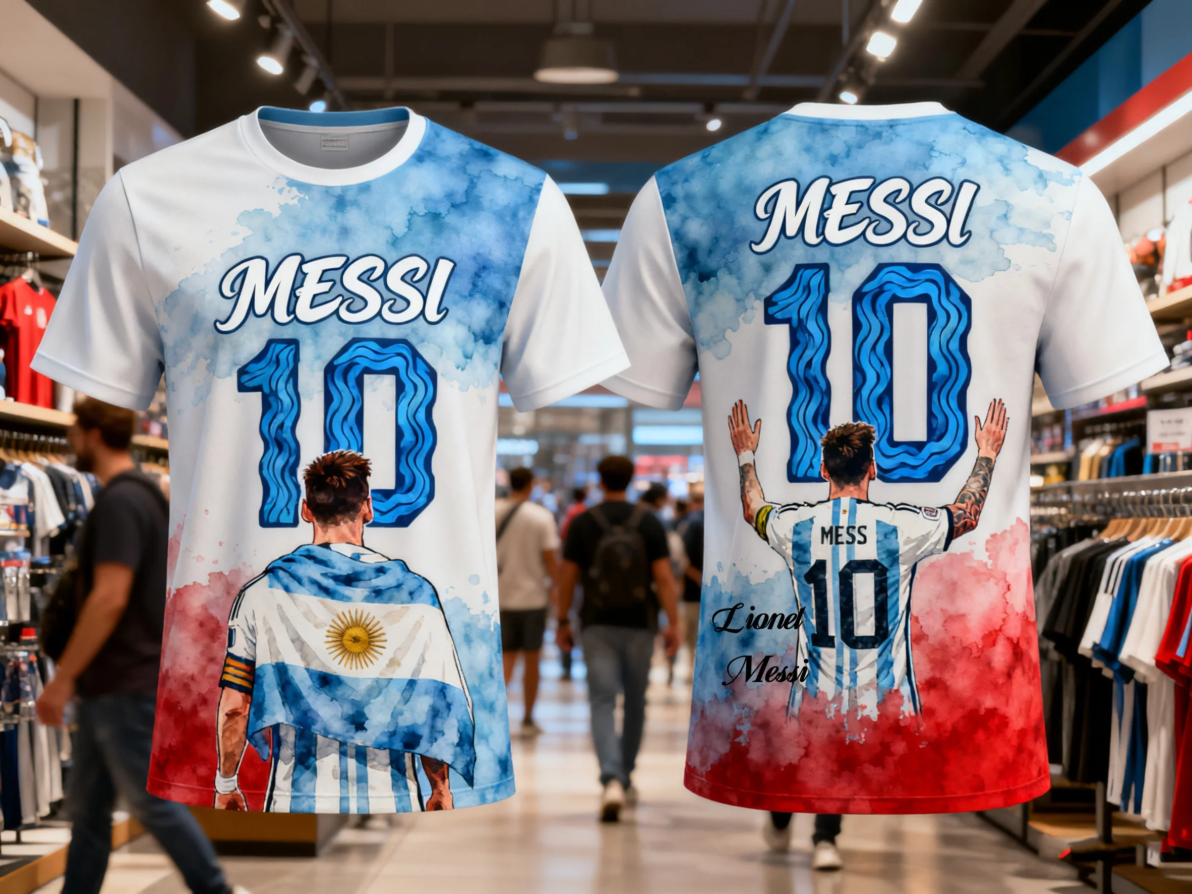 Messi Men's Celebration Commemorative Edition Sports T-shirt Quick Drying Breathable Comfortable Outdoor Daily Jersey