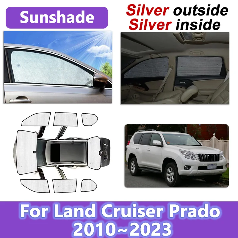 

For Toyota Land Cruiser Prado 150 Accessories J150 2010~2023 LC150 FJ150 Car Sun Visor UV Protection Sun Shade Car Accessories