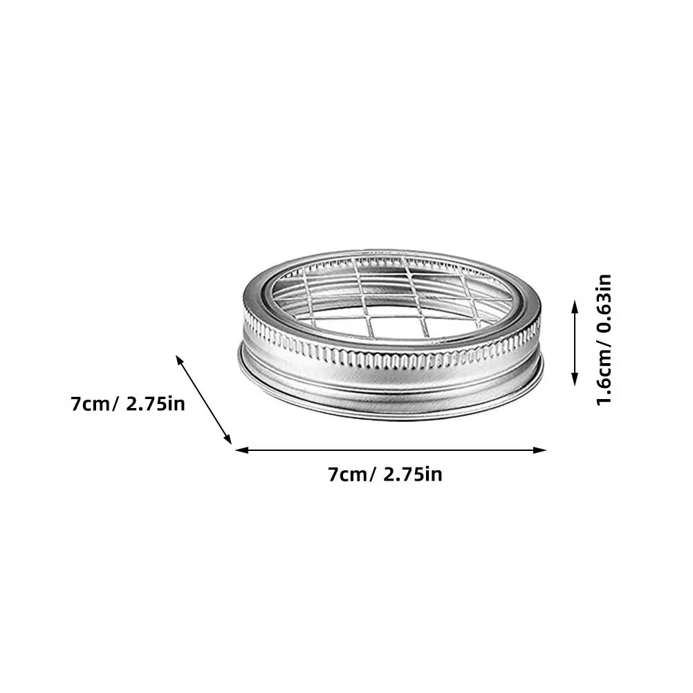 8Sets Mason Flower Jar Lid Grid Insert Metal Flower Organizer Lid for Floral Arrangement Canning Jar Replacement Stainless