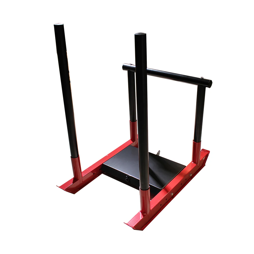 

Custom Logo Steel Power Sled Gym Equipment for Fitness Sports with Weight Plate for Strength Training Black & Red 26.1KGpromote