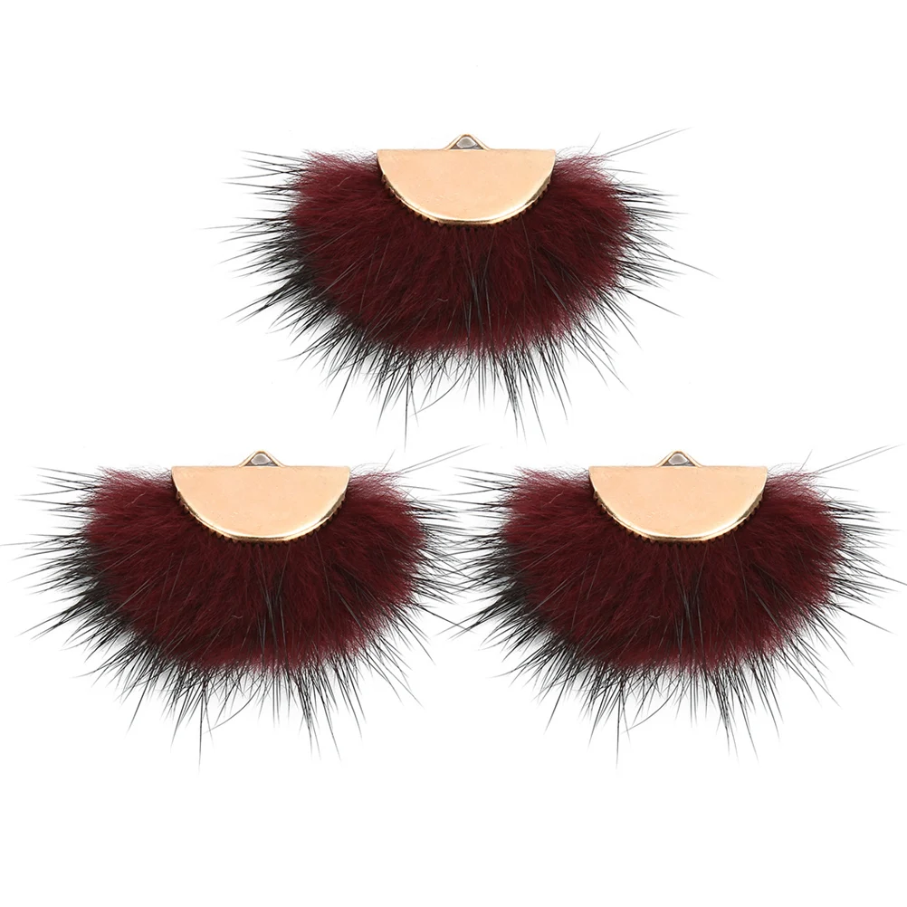 

5Pcs Mink Hair Fan Shape Pendant Charm for DIY Necklace Bracelet Earring Jewelry Making Pendants Pendant Charm