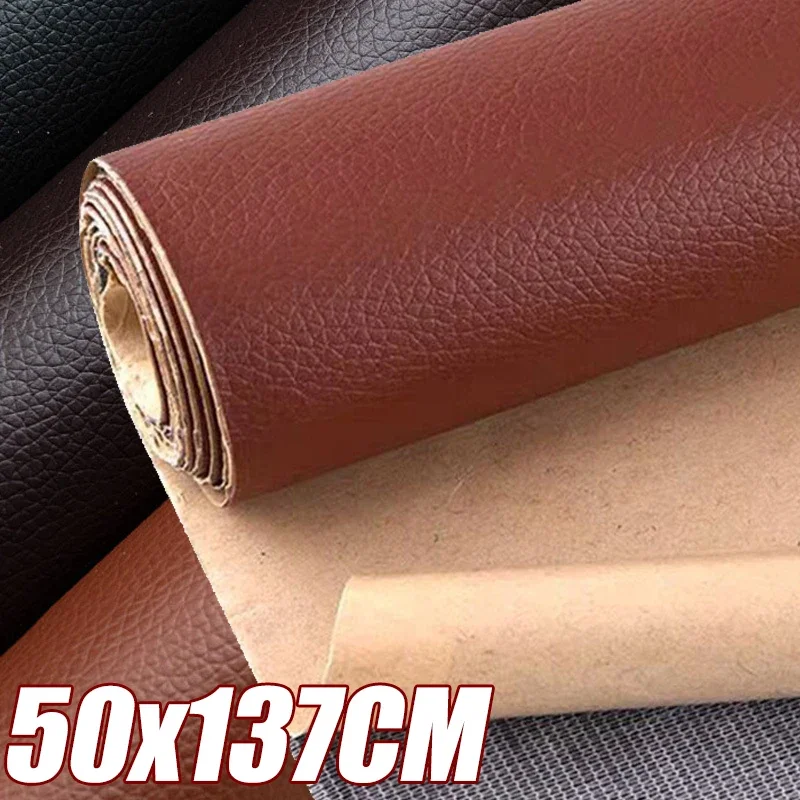 

Self-Adhesive 50x137cm DIY Self Adhesive PU Leather Repair Patches Fix Sticker for Sofa Car Seat Table Chair Bag Shoes Bed Home