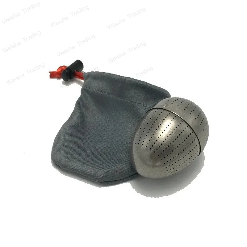 

Pure Titanium Creative Egg Shape Tea Strainer Scented Filter Hold Fitting Built In Teacup Mi3920
