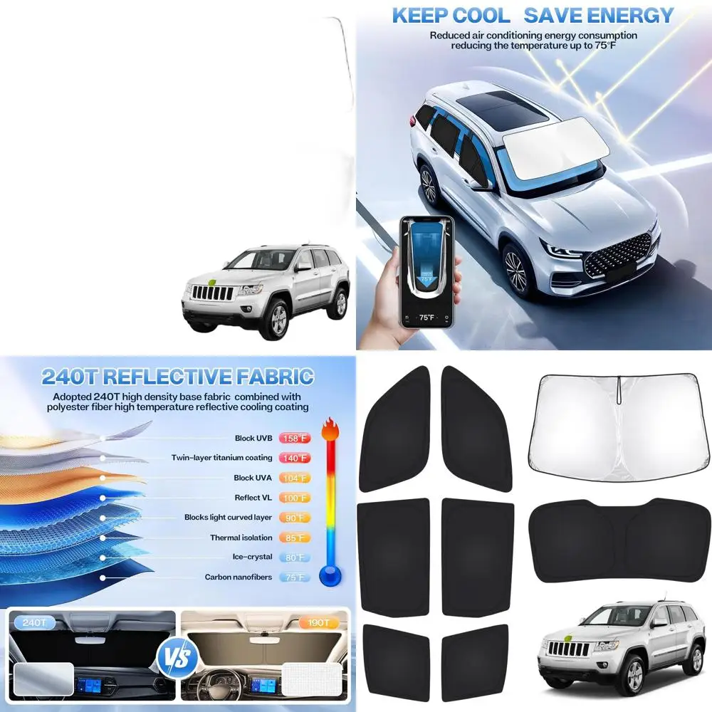 

Car Window Shades 2011-2021, UV Block, Blackout Privacy, 8PCS Set, Cool Sun Visor Covers