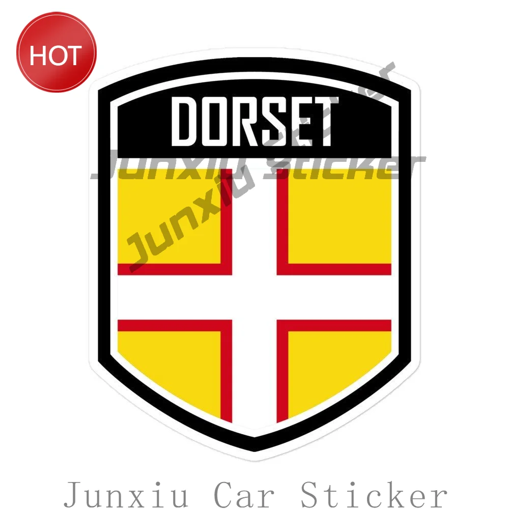 Dorset County England Flag Emblem Car Sticker Waterproof Vinyl Decorative Decal For Bumper And Laptop Vehicle Decoration