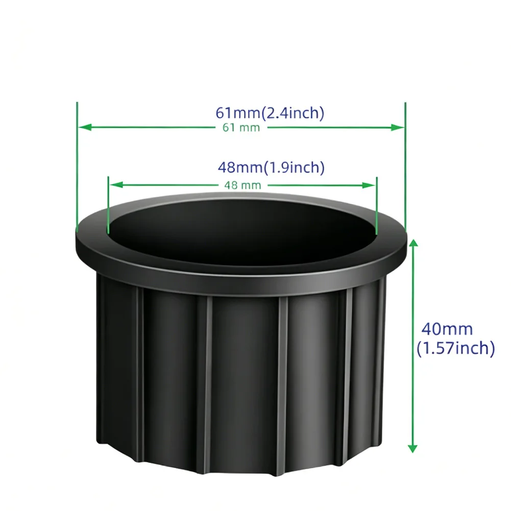 Black Plastic Adjustable Parasol Stand Pipe with PVC Sleeves 32 38 48mm for Garden Patio For Outdoor Umbrellas