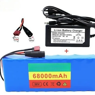 Akumulator litowy 36V 68Ah 10S2P 18650 do mocnych motocykli elektrycznych/hulajnóg elektrycznych 500W 36 V, akumulator litowo-jonowy wielokrotnego ładowania