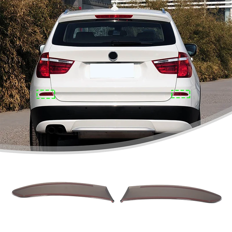 

For BMW X3 F25 2011-2017 ABS Car Rear Bumper Rear Fog Light Lamp Smoke Decoration Cover Trim Sticker Car Accessories
