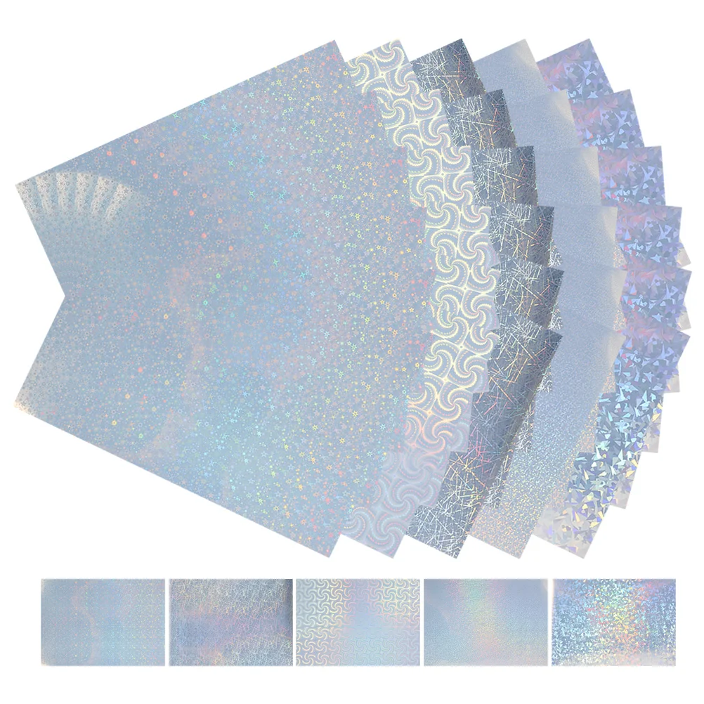 

Holographic Sticker Sheets Waterproof Sunproof Self Adhesive Pet Film For Photo Album Scrapbook Diy Decorations Cold