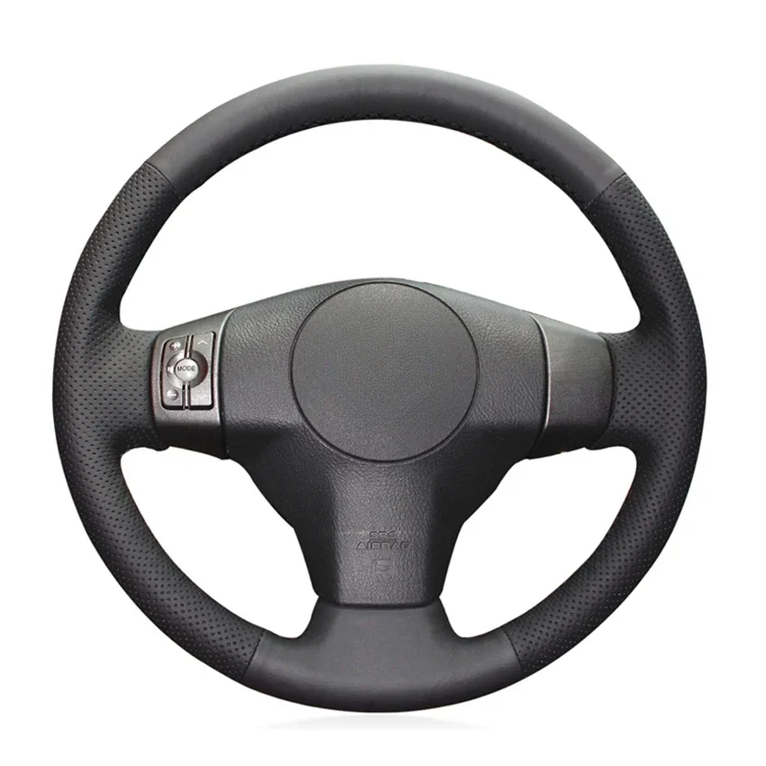 Black Artificial Leather Car Steering Wheel Cover for Toyota RAV4 Yaris Vanguard 2005-2011 Urban Cruiser Passo Sette 2007-2016