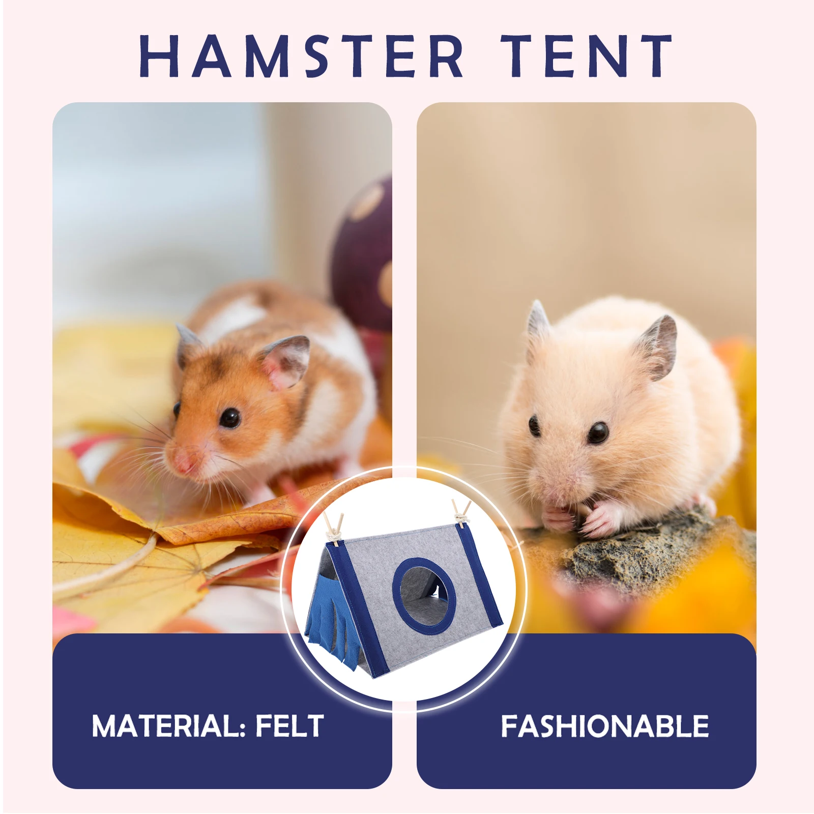 

Pet Rabbit Nest Hamster Felt Hut Cozy Hideout Tent Shelter Bunny Hidey Living Space Comfortable