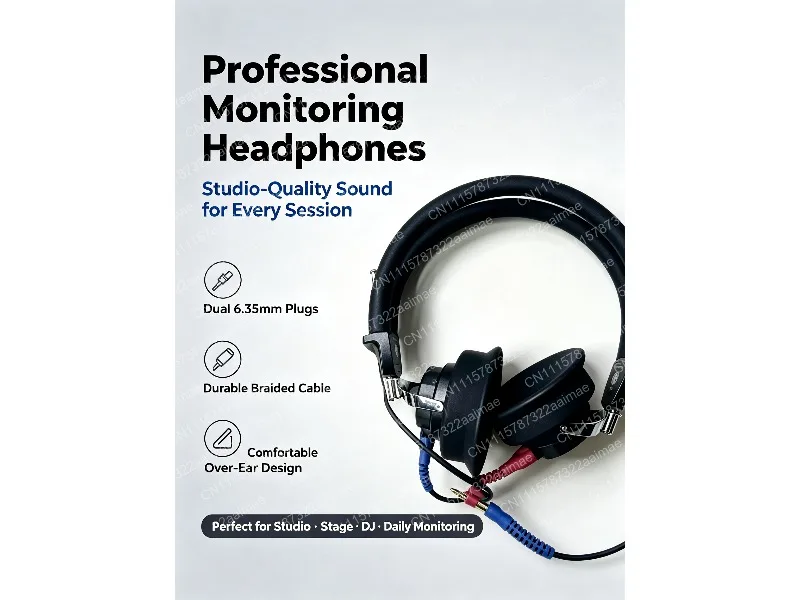Audiometer Headphones with 6.35mm Plugs for Hearing Test