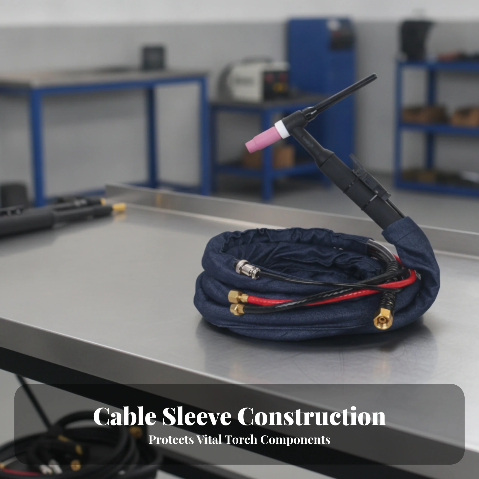 Water-Cooled TIG Fusing Torch Flexible WP-18 Fusing Torch Heavy-Duty Portable for Welders, Workshop