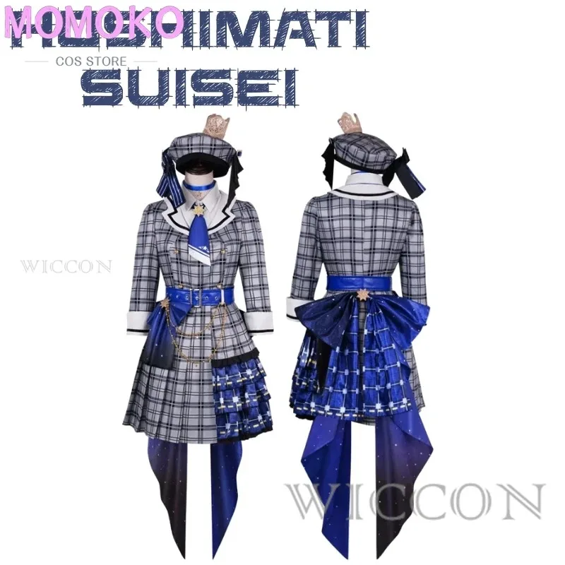 

COSda@Hololive Gamers Virtual Anchor Hoshimati Suisei Plaid Hit Song Suit And A Vtuber With Music As Its Axis Cosplay Costume Fu