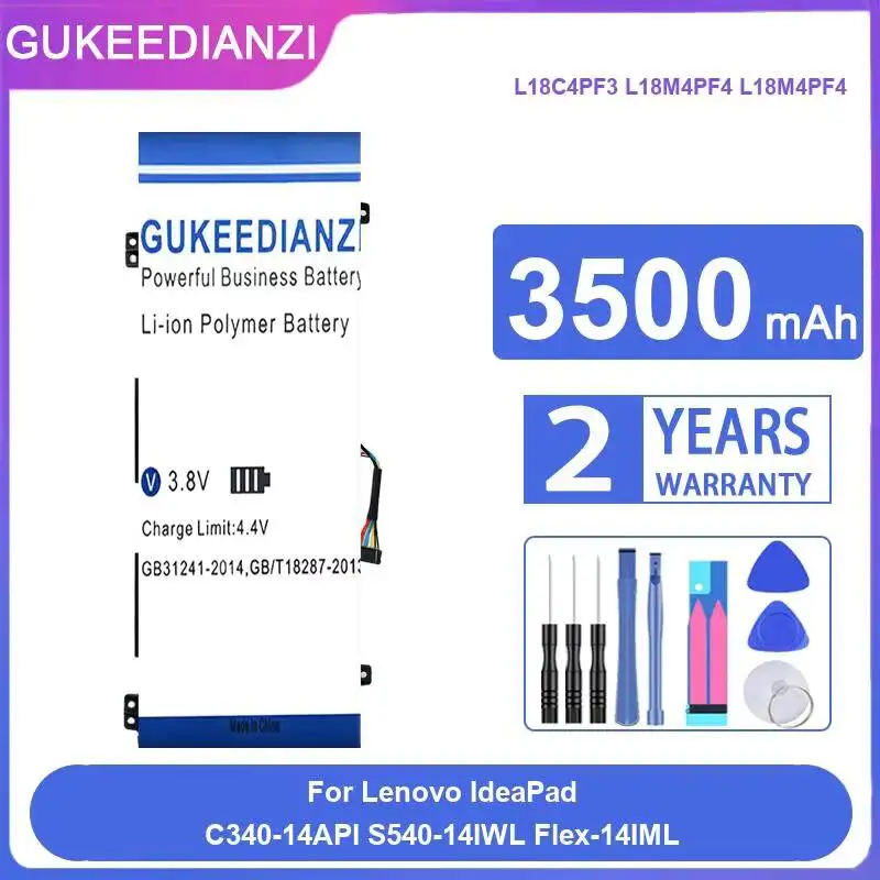

L18C4PF3 L18M4PF4 L18M4PF4 Сменный аккумулятор премиум-класса для ноутбуков Lenovo Ideapad C340-14API S540-14IWL Flex-14IML 3500 мАч