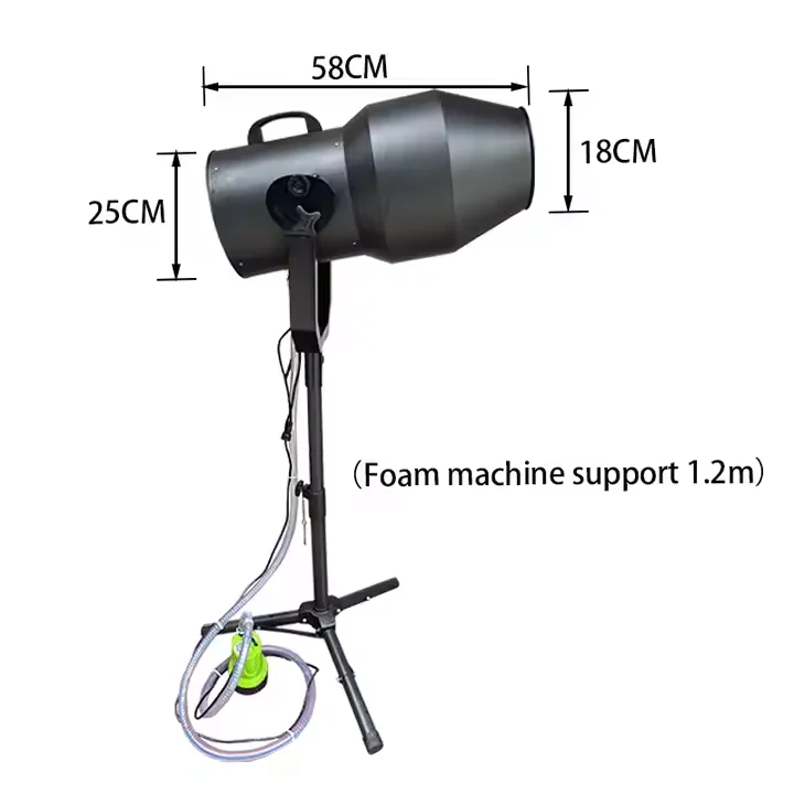 1500W Foam Machine Party Outdoor Park Swimming Pool Party Plastic Spray Foam Cannon Machine Party