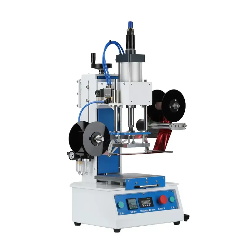 WT-QS201 Pneumatic Bronzing Machine for Plastic Raised Logo Trademark Pattern PU Notebook Album Business Card Packaging Box