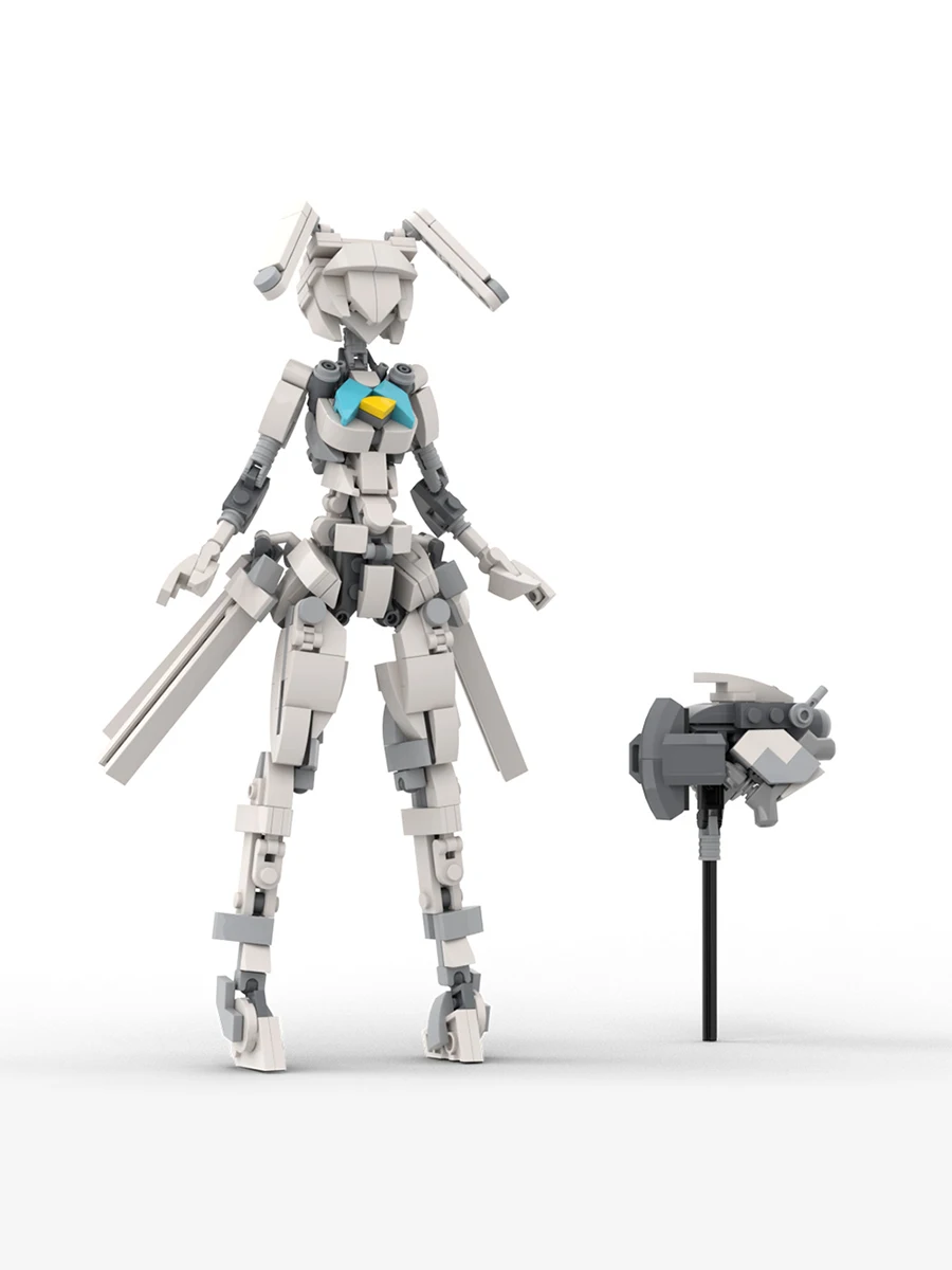 

Строительные блоки MOC Mecha Girl, шарнирная девушка Android с подвижными шарнирами, сделай сам в стиле аниме для взрослых коллекционеров
