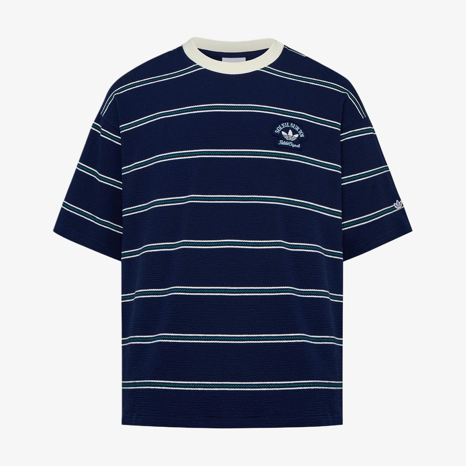 t-shirt-adidas-originale-da-uomo-a-maniche-corte-a-righe-ampia-e-leggera-con-logo-a-trifoglio-kw8248