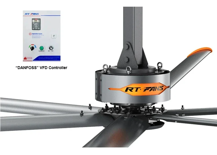 24 Feet Warehouse Large Fan Industrial Fan PMSM HVLS Fan