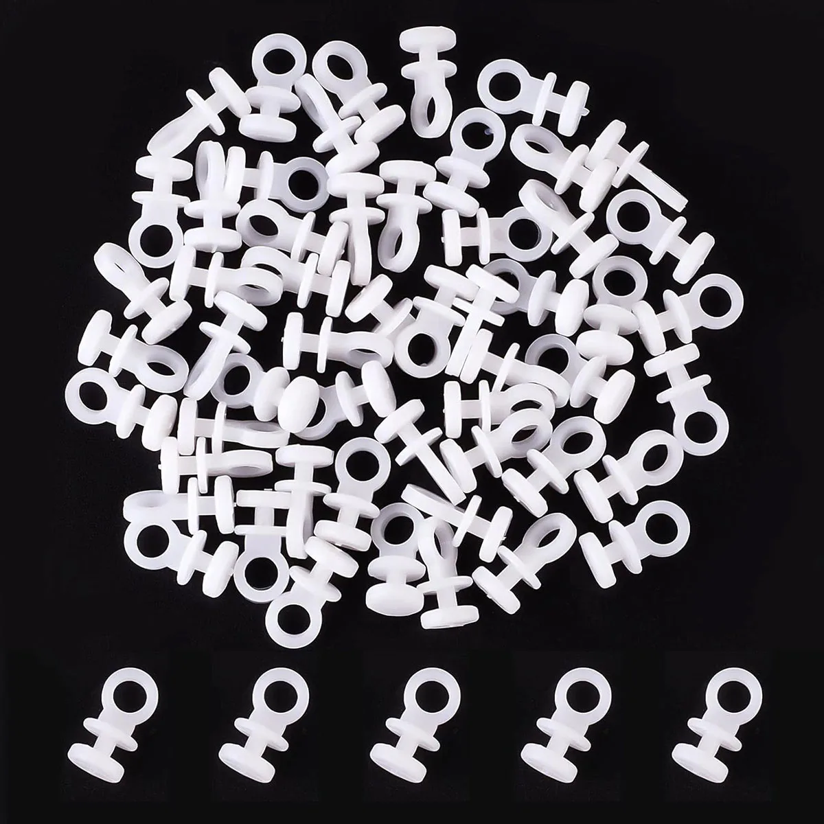 10/50/100Pcs Nylon Curtain Track Hooks Runner For Camper Van Motorhome Caravan Boat Car Track Wheel Curtain Rod Hook Hanging DIY view 4