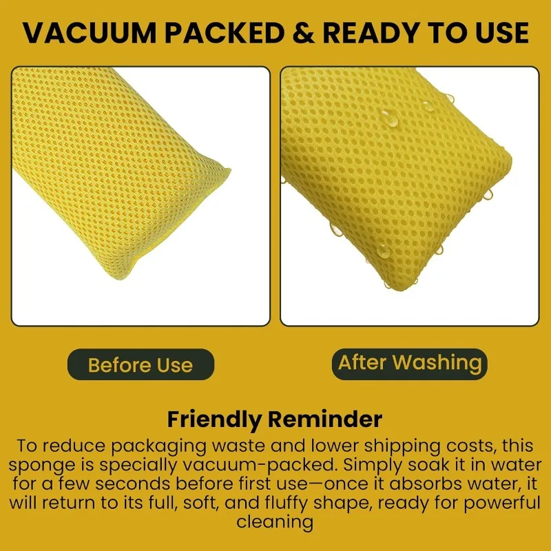 Nuevo Iconikal almohadilla de esponja para fregar insectos de microfibra, paquete de 6 esponjas para lavado de coches, bloque de esponja para limpieza de coche, bloque de esponja de tela