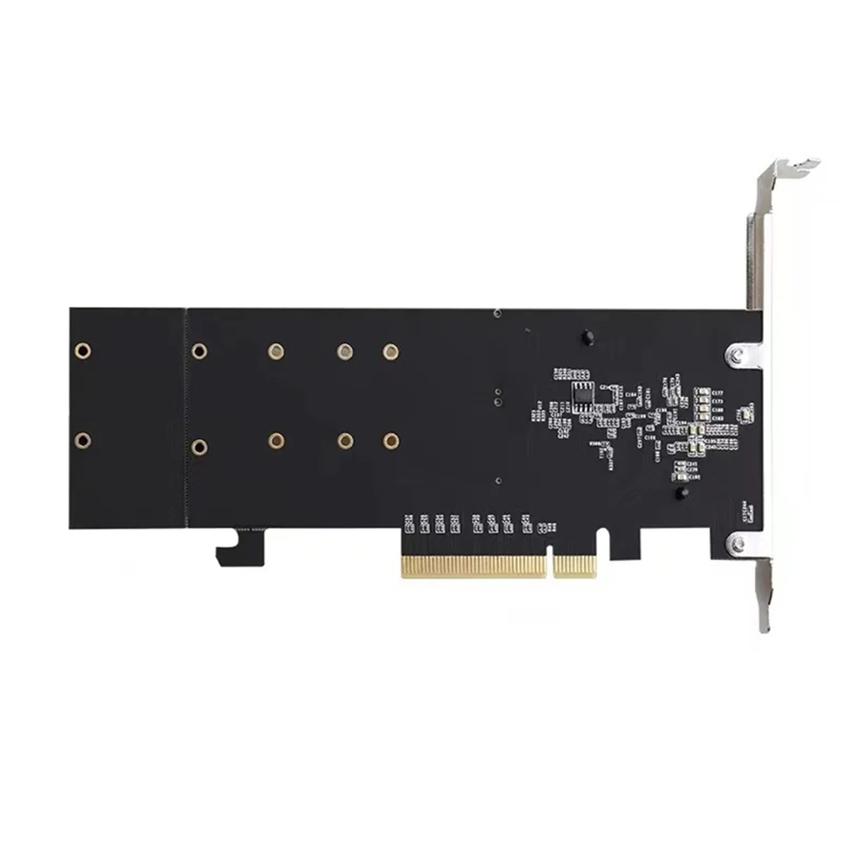 NEW PCIE3.1 X8 to Dual M.2 Hard Disk Expansion Card ASM1812 Chip Supports NVME Protocol Full Speed Expansion Card