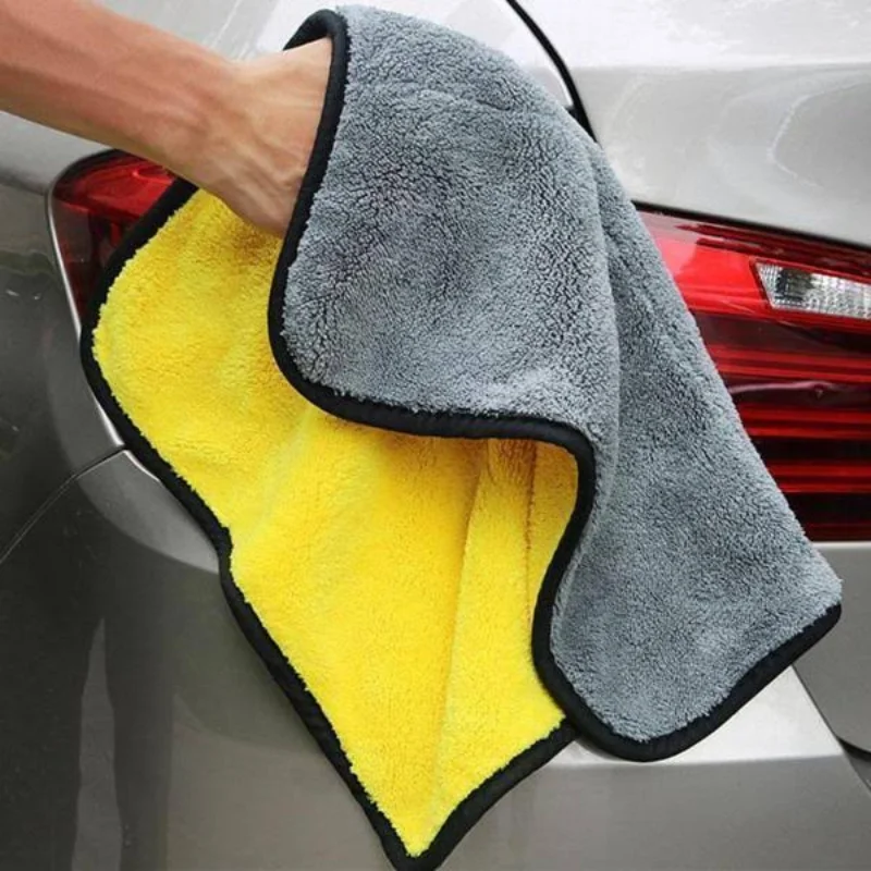 Microfiber Car Cleaning Towels Soft Thicken Quick Drying Cloth Wiping Rag Windows Mirror Wash Cloths Household Clean Towel Tools