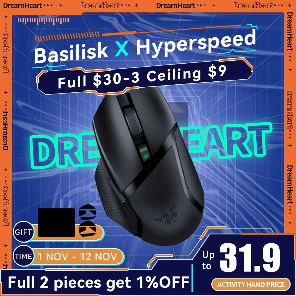 Go! Basilisk X Hyperspeed Gaming Mouse Wireless Bluetooth Mouses PC Gamer Optical Sensor For Laptop Computer For Pc Laptop