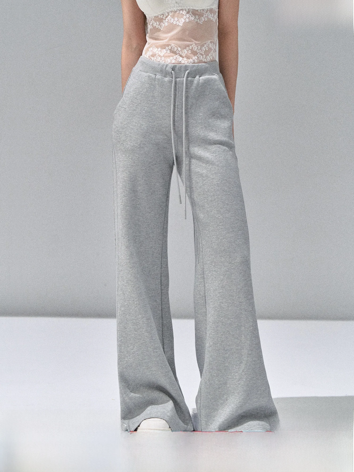 

Женские спортивные брюки RECOIN RC с высокой талией и прямым кроем, длинные, для весны и осени, из смесового хлопка и полиэстера