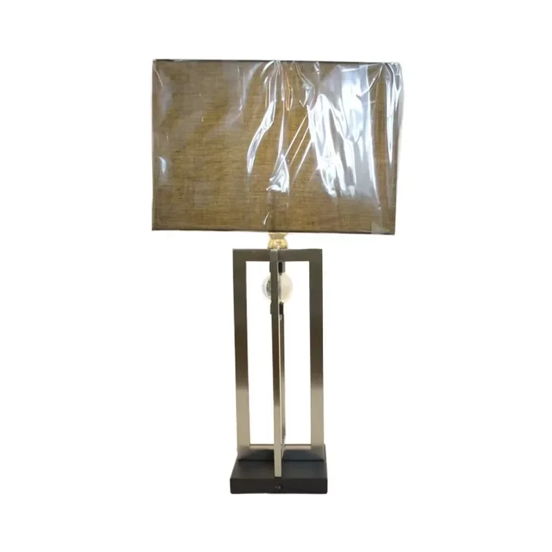 Modern Minimalist Bedside Lamp with USB Port Brushed Nickel Finish Dimmable LED Light E26 Base AC Power Supply CUL Certified