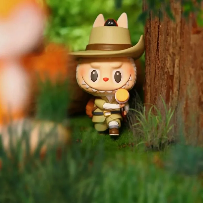 Popmart Labubu Hunter Tiger Prey Elevator Guess Bag Original Toys Doll Cute Anime Figure Desktop Ornaments Collection Gift