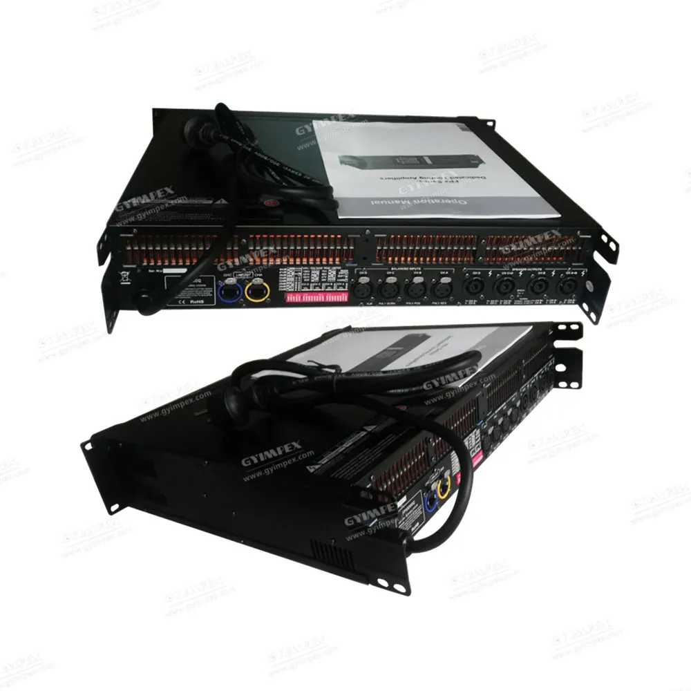 

FREE SHIPPING 4*2200W 4 channel amplifier hi-fi stereo audo amplifier used on audO Dual 10'' 2 Way Line Array Speaker