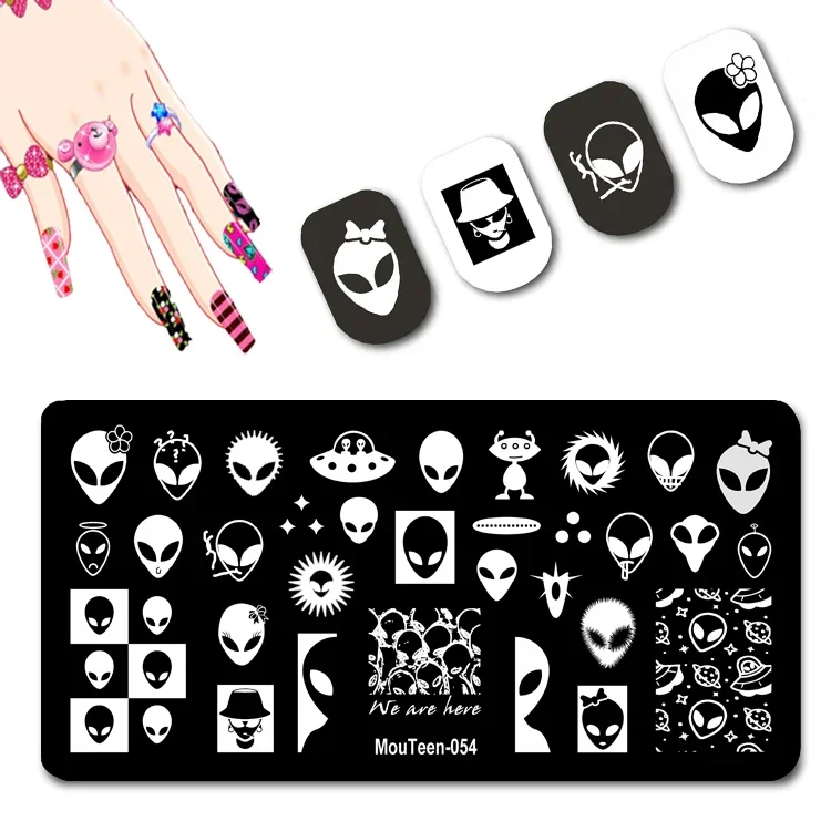 2022 New Russian Alphabet Nail Stamping Plates Russia New letters Stamping Plate Nail Art Templates #072