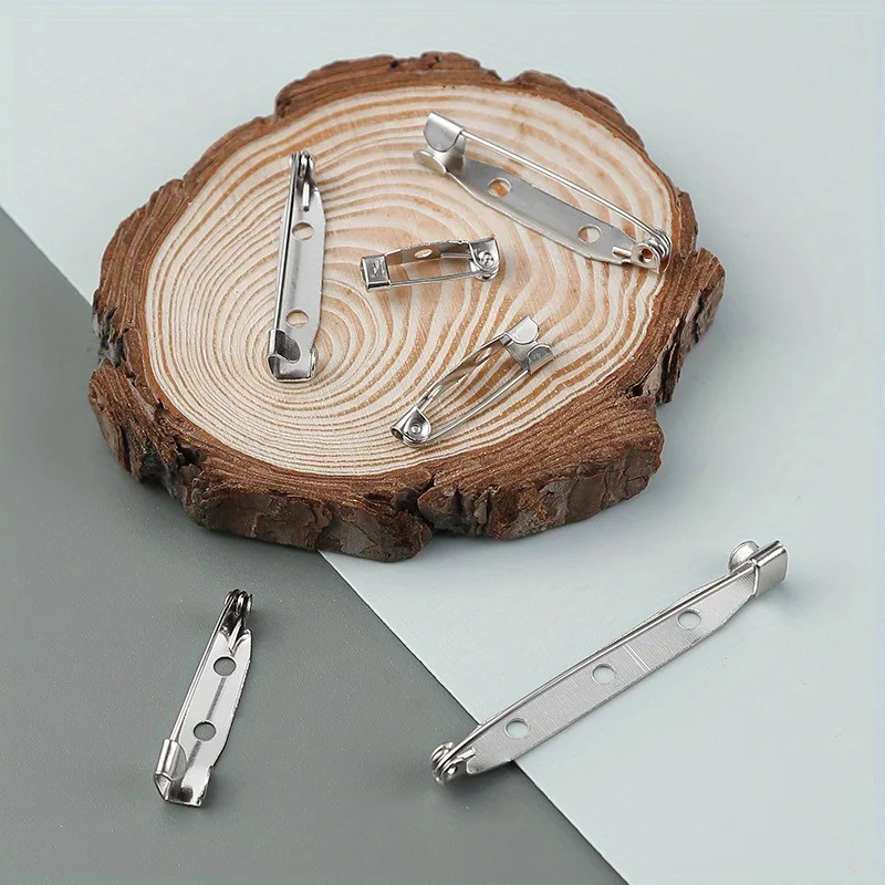 10pcs/set Perforated Pin Jewelry DIY Accessories Brooch Metal Safety Pin Clothing Accessories Large Buckle Pin