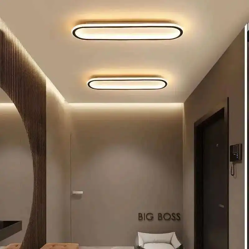 Ultra-thin Ceiling Lamp Long Corridor Aisle Lamp Home Balcony Lamp Simple Cloakroom Bedroom Minimalist Porch Lamp