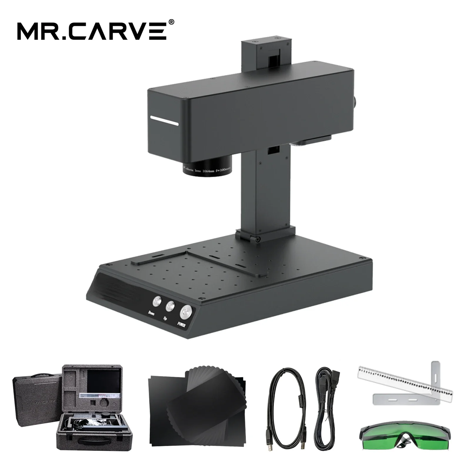 MR.CARVE M4 Marking Machine Laser Engraver Infrared Laser Module and 5W Blue Light Laser Module 70x70mm Carving Area High Speed