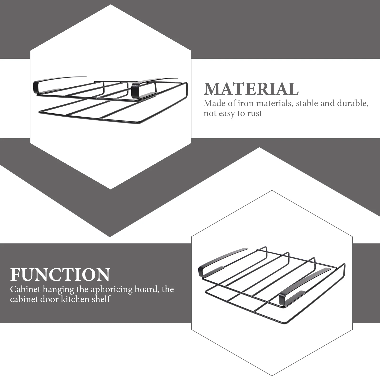 

Hanging Cutting Board Rack Strong Bearing Capacity Kitchen Storage Holder for Cutting Boards Pot Lids Utensils Organizer