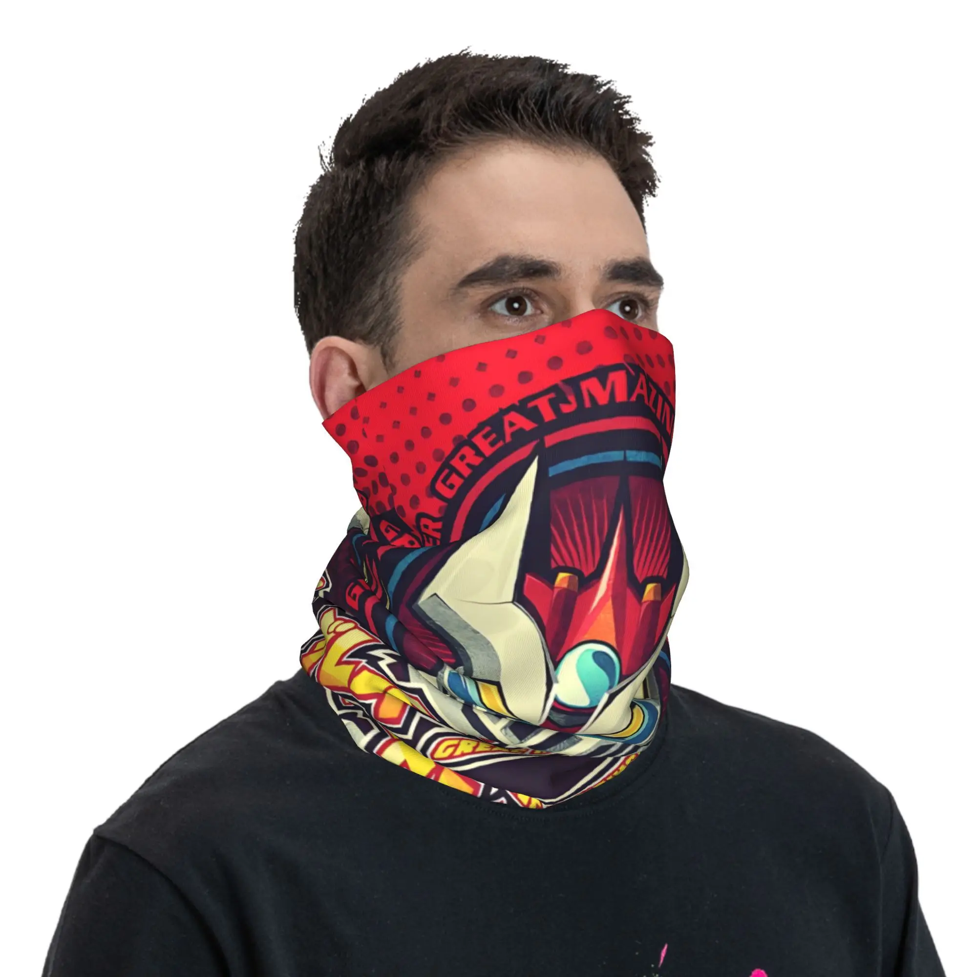 مخصص UFO روبوت G-Grendizeres أنيمي باندانا الرقبة الجراب للمشي الدراجات النساء الرجال التفاف وشاح بالاكلافا أكثر دفئا